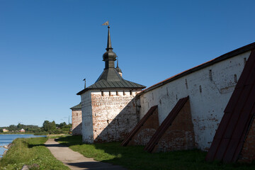 Russia Vologda region Kirillo-Belozersky monastery view on a sunny summer day