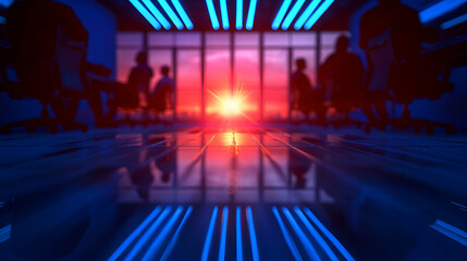 People Office Workers Are Sitting Conference