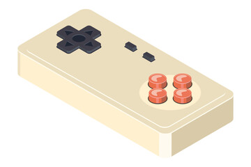 Vintage game console controller, gamepad, joystick for a trip down gaming memory lane