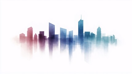 Urban Watercolor Dreamscape 