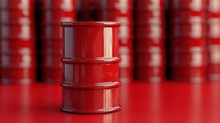 Global Oil Barrels Market Forecast Report in with Copy Space, Selective Focus on Foreground