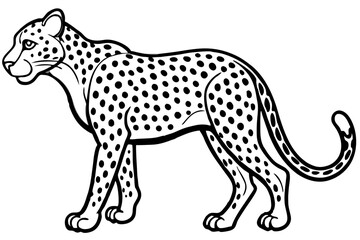 cheetah vector silhouette black icon,cheeta vector animal