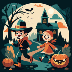 halloween background with pumpkin.