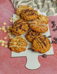 galleta de nueces chocolate y cafe