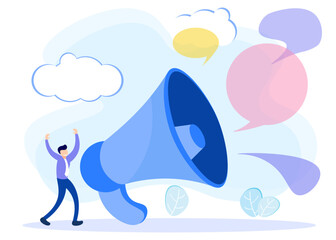 Illustration vector graphic cartoon character of promotion
