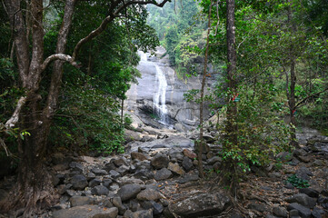 waterfall in the forest, Thusahara giri waterfalls, a beautiful waterfall from Kozhickod districts Kerala, India 