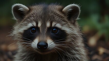 Fototapeta premium Close up of a raccoon