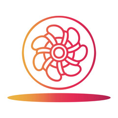 propeller Line Gradient Icon
