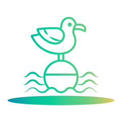 seagull Line Gradient Icon