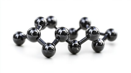 Obraz premium Carbon-Hydrogen Molecule Interaction in Neutral Reaction, Molecular Structure on White Background