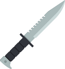 Illustration of a combat knife.