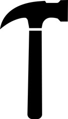 Hammer icon in flat style.