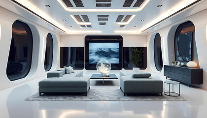 The futuristic space home