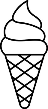 recommend clip art: Ice cream icon in linear style.