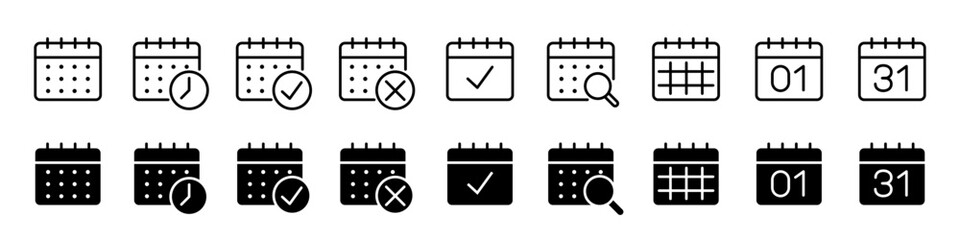 Calendar icon. Calendar line icon