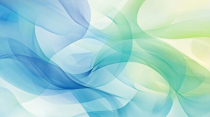 Fototapeta premium Abstract blue and green swirls create a serene and calming background.