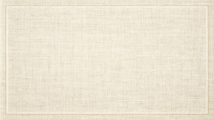 Fototapeta premium Subtle linen texture background in pale cream with large blank space for copy