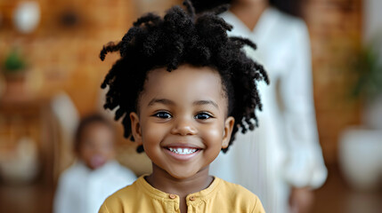 Overjoyed Biracial Family With Kids Have Fun