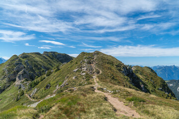 Panoramic View from a swiss mountain ridge