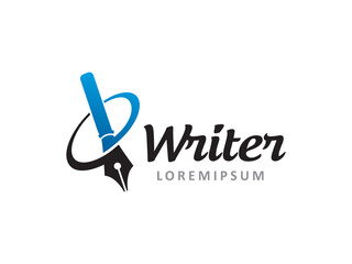 Writer logo symbol or icon template