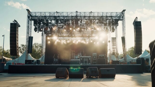 Concert Stage with Sunlight