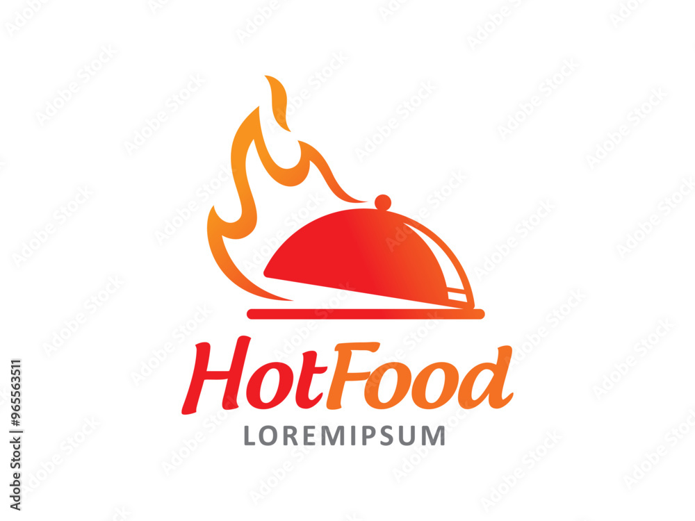 Wall mural Hot Food logo symbol or icon template