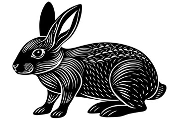 rabbit silhouette vector animal