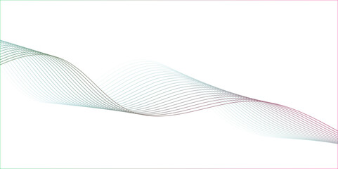 Modern abstract glowing wave. Dynamic flowing wave lines design element. Futuristic technology and sound wave pattern