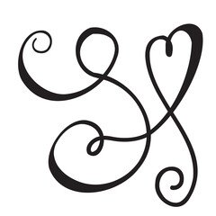 Continuous Heart Vector Illustration, One Line Art Love Symbol