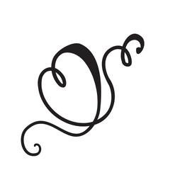 Continuous Heart Vector Illustration, One Line Art Love Symbol