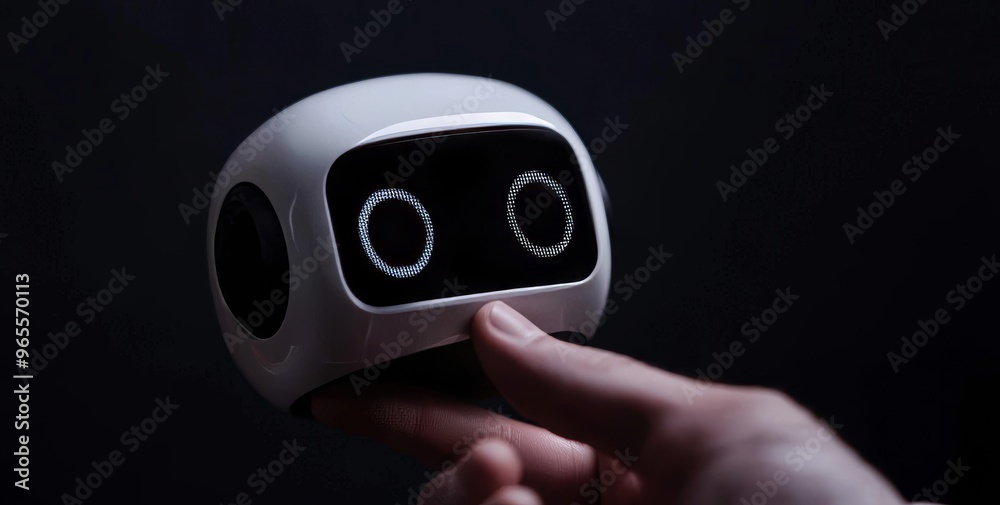 Poster interactive digital chatbot for providing access to information and data in online networks, robot a