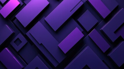 Purple abstract geometric patterns on a sleek backdrop, giving a futuristic and artistic feel to the composition