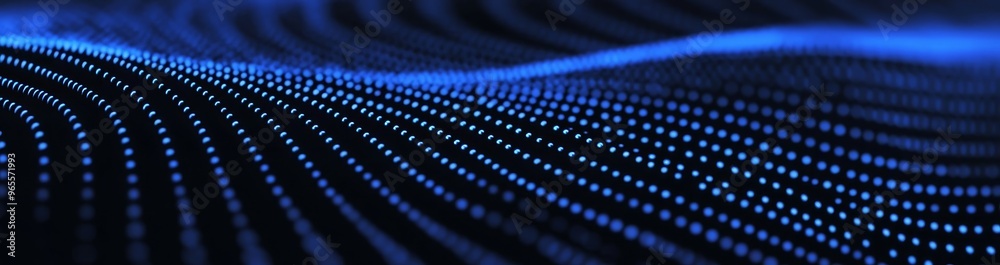 Poster abstract 3d rendering of futuristic point waves. background with a dynamic wave. connecting backgrou