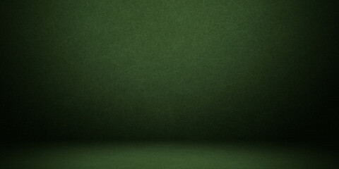 Green paint on a wall with space for your text, abstract green grunge elegant paper texture, green background with distressed vintage grunge and paint stains texture