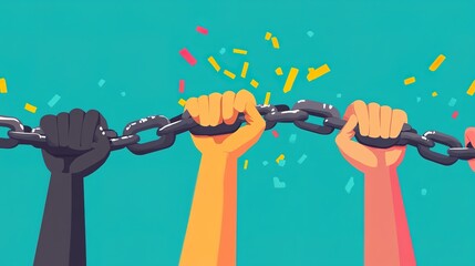 People, Fists and palms to promote Human Rights Day concept design illustrations,generated with AI.
