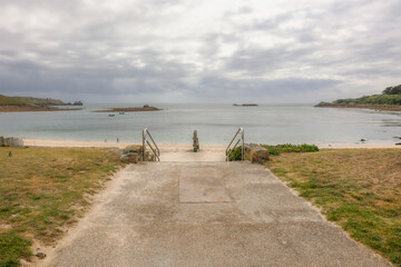 The beach on the island of Isles of Scilly, Great Britain