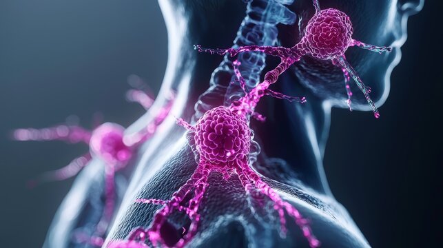 Symmetry in the Role of Lymph Nodes, Analyze the function of lymph nodes in filtering lymph fluid symmetrically from both sides of the body.