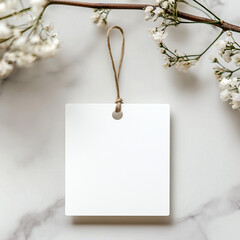 Square Gift Tag, Blank Tag, Empty Gift Tag, Christmas Tag, Tag, Clothing tag, tag, white tag, empty tag, christmas, note, card