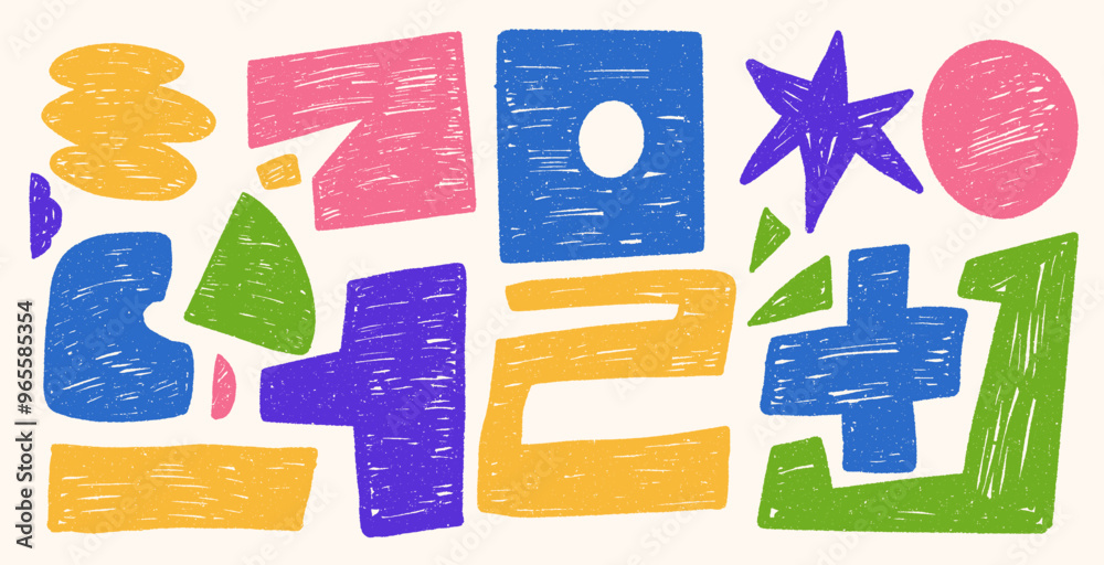 Poster set of shapes. abstract y2k element. funky doodle textur at the graphic figures. pop art memphis sti