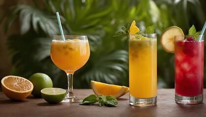 Fototapeta premium Various Summer Mocktails drinks