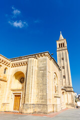 Facade of St Anne's Paris church in  Marsaskala, Malta, Europe