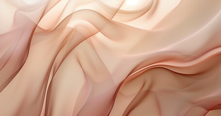 Obraz premium Abstract brown background with soft waves and light lines for elegant design