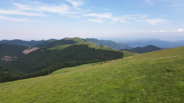 Amazing Aerial Summer Landscape of Kobilini steni (Mare's Walls) at Balkan Mountains, Bulgaria