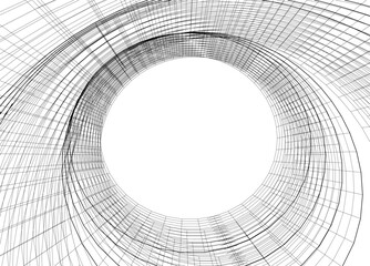 abstract 3d architecture vector illustration