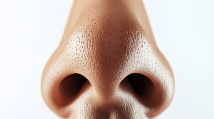 Naklejka premium Close-up of a Human Nose.
