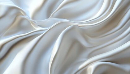 Obraz premium White Silk Waves with Soft Drapery Elegant Texture
