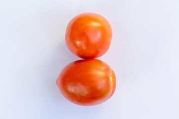 tomatoes on a white background