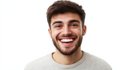 Obraz premium Handsome Man Smiling with White Teeth.
