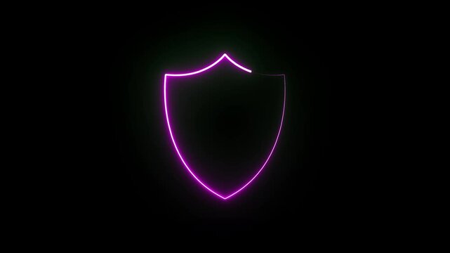 shield Icon animation with glow line
