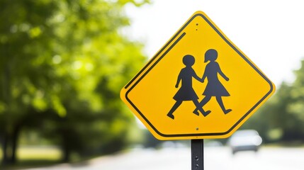 School Crossing Sign.